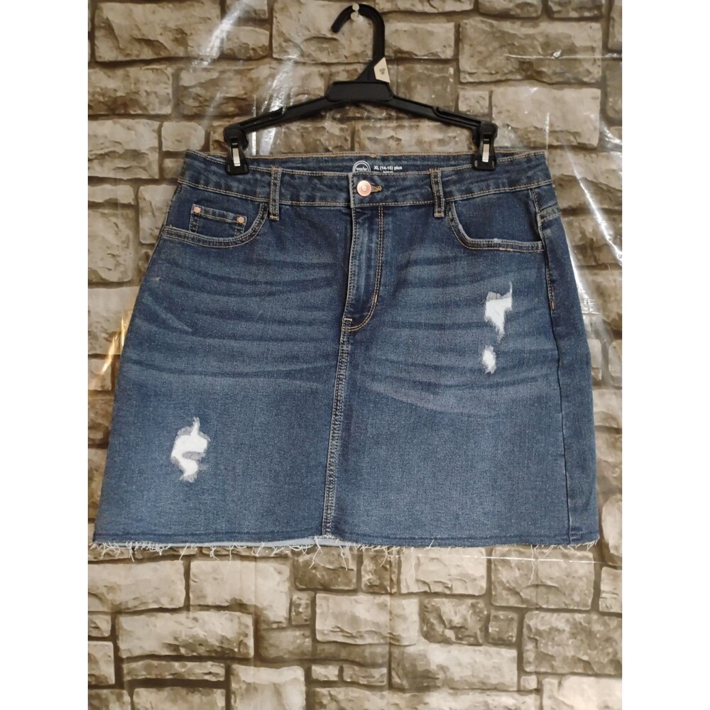 Wonder Nation Girls Plus Size XL (14-16) Denim Skirt